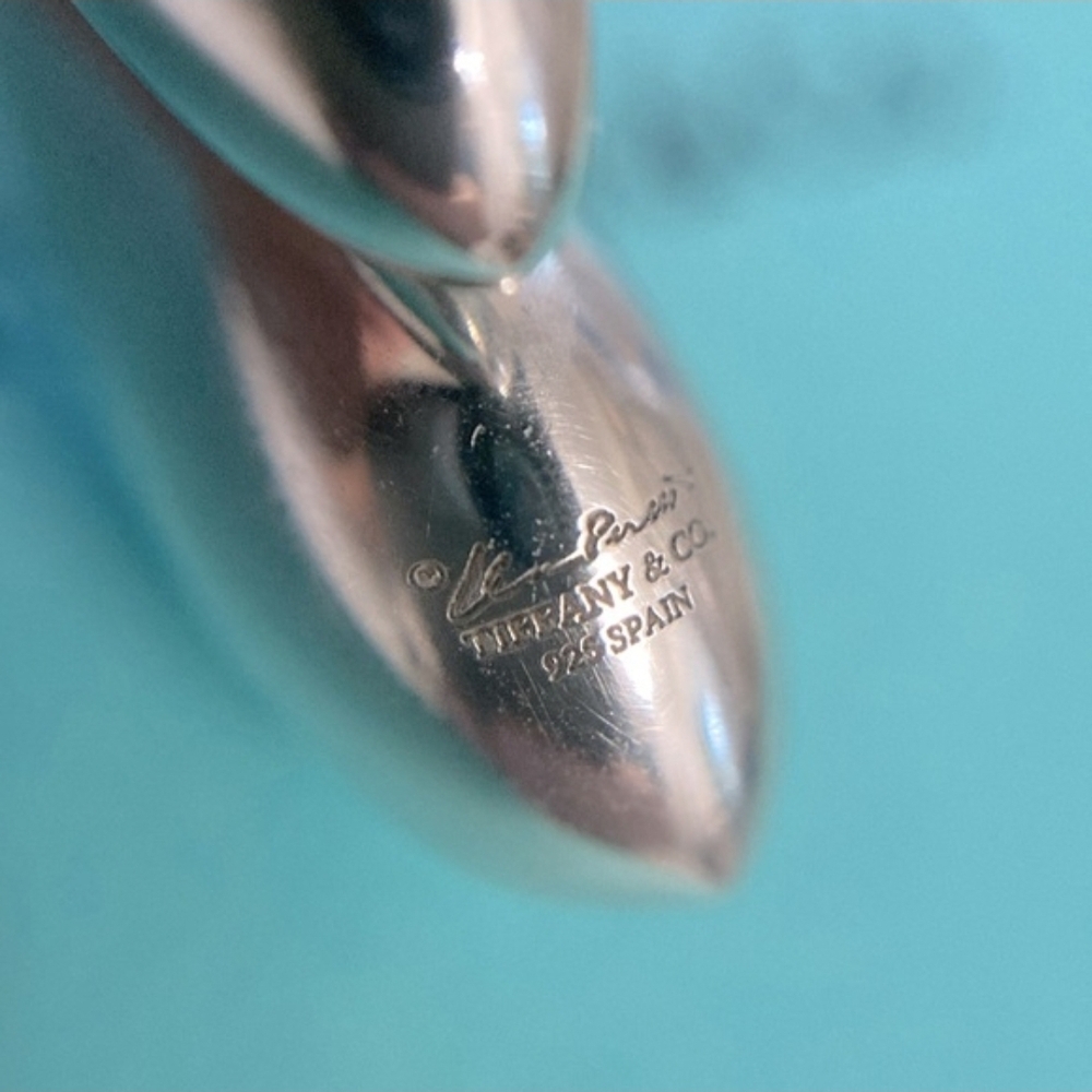 Tiffany & Co. Vintage Large Elsa Peretti Double Teardrop Pendant Necklace - Picture 3 of 5